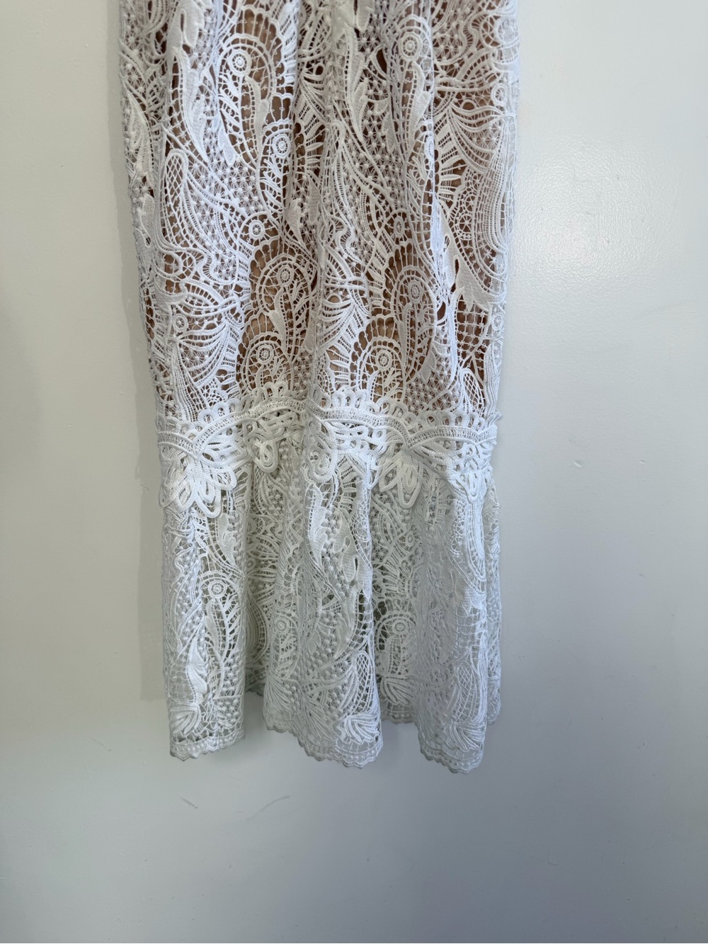 Elliatt White Lace Wedding Bachelorette  Maxi Long Dress Small - Picture 11 of 13
